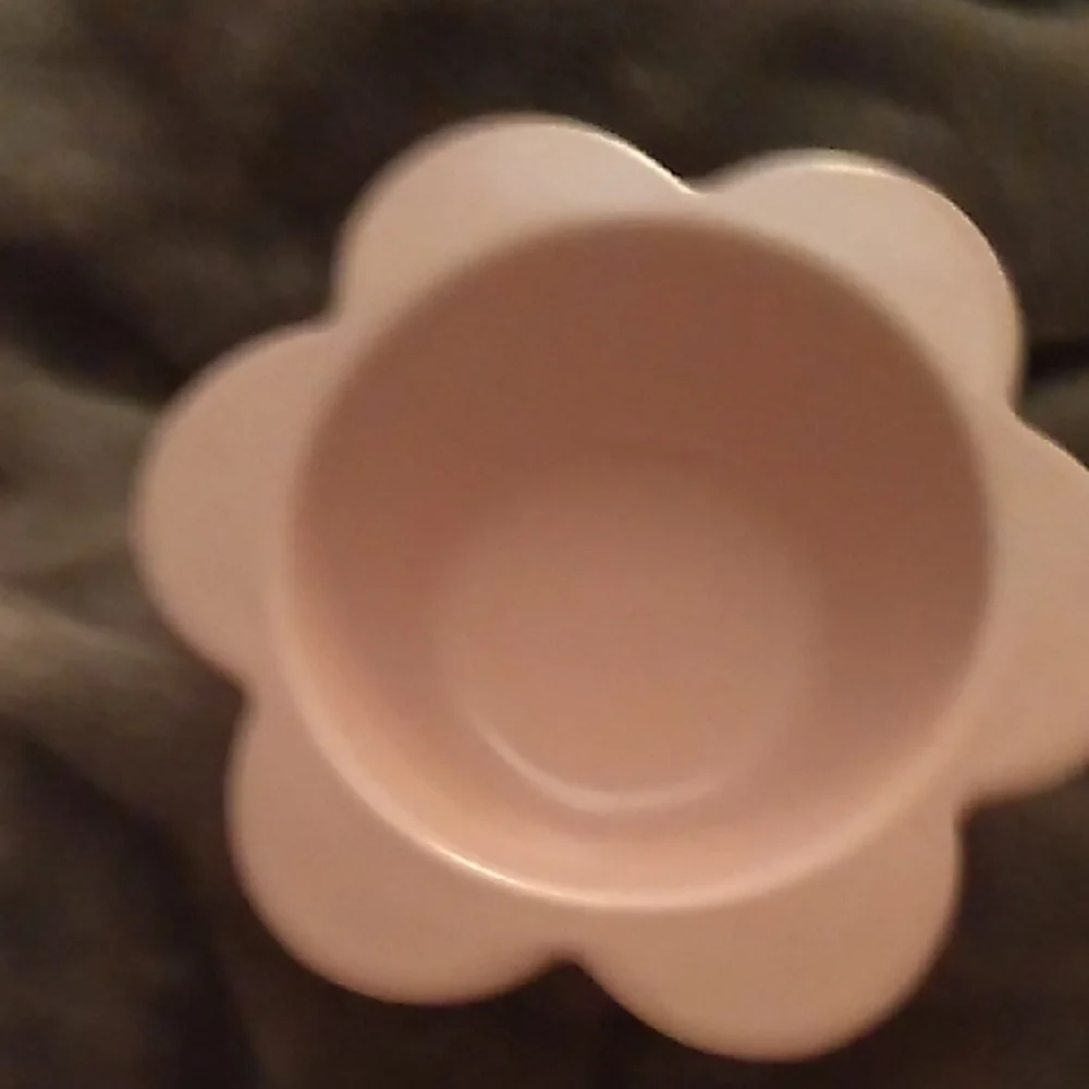 Pink Flower-Shaped Bowl Cat Pet